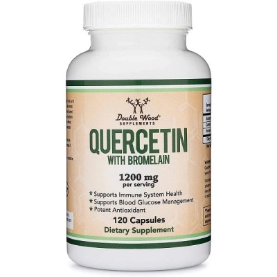 Кверцетин и Бромелайн Double Wood Quercetin With Bromelain 1200 mg, 120 капсул