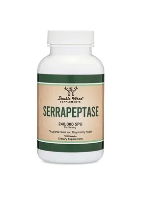 Серрапептаза Double Wood Serrapeptase Proteolytic Enzyme 240 000 SPU, 120 капсул