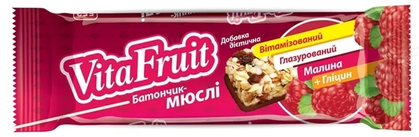 Батончик-мюслі Vita Fruit Малина, 25 г