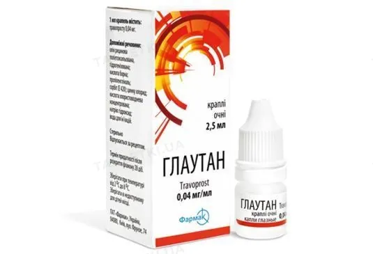 Глаутан краплі оч. 0.04 мг/мл по 2.5 мл у флак.
