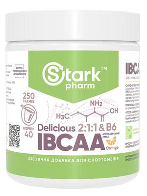Аминокислоты Stark Pharm Stark IBCAA 2-1-1 & Vit B6 Delicious вкус апельсин, 250 г