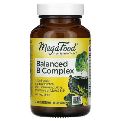 Комплекс витаминов В MegaFood Balanced B Complex, 60 таблеток