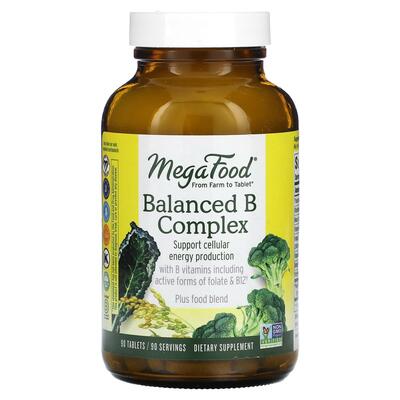 Комплекс витаминов В MegaFood Balanced B Complex, 90 таблеток