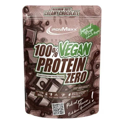 Протеїн рослинний змішаний IronMaxx 100% Vegan Protein Zero Крем-шоколад, 500 г