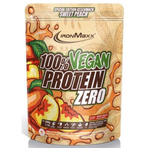 Протеин IronMaxx 100% Vegan Protein Zero Персик, 500 г