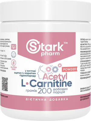 Ацетил-L-карнітин Stark Pharm Stark Acetyl L-Carnitine, 200 г