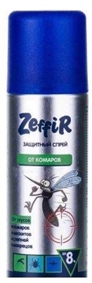Спрей Zeffir от комаров, мокрец, москитов 8 часов защиты, 100 мл