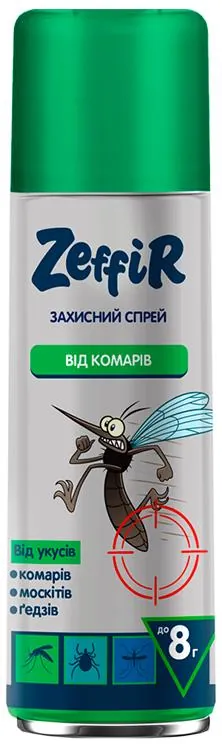 Спрей Zeffir захисний від комарів до 8 годин захисту, 100 мл