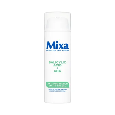 Гель для обличчя Mixa Anti imperfection матуючий з саліциловою кислотою та АНА проти недоліків шкіри, 50 мл