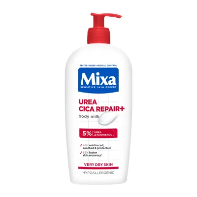 Молочко для тіла Mixa Urea Cica Repair+ відновлююче з сечовиною для дуже сухої шкіри, 400 мл