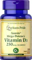 Вітамін Д3 Puritan's Pride Vitamin D3 10000, 100 капсул