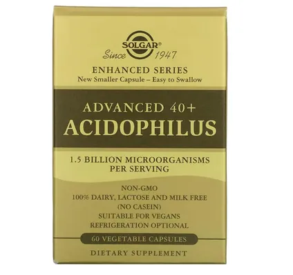 Ацидофілус 40+ Solgar Advanced 40+ Acidophilus вег. капсули №60