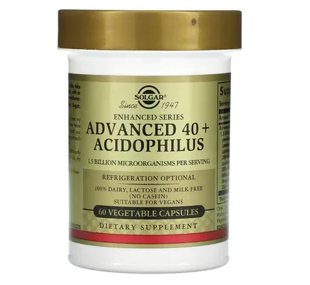 Ацидофілус 40+ Solgar Advanced 40+ Acidophilus вег. капсули №60