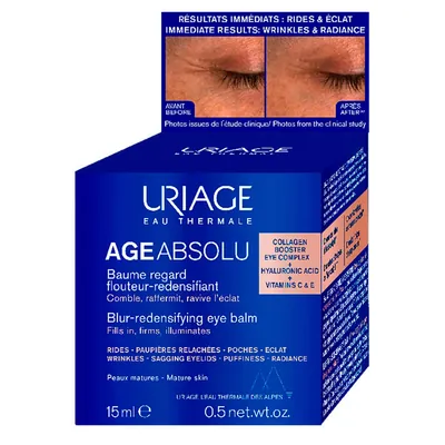 Бальзам для контуру очей Uriage Age Absolu із розгладжувальним та зміцнювальним ефектом, 15 мл