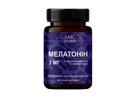 Мелатонін AMC Pharm пастилки по 3 мг зі смаком груші №40