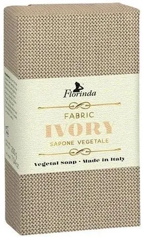 Мило натуральне тверде Florinda Fabric Італійські тканини слонова кістка, 200 г