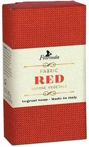 Мило натуральне тверде Florinda Fabric Італійські тканини червоне, 200 г
