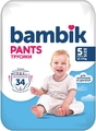 Подгузники-трусики Bambik размер 5, 12-17 кг, 34 шт
