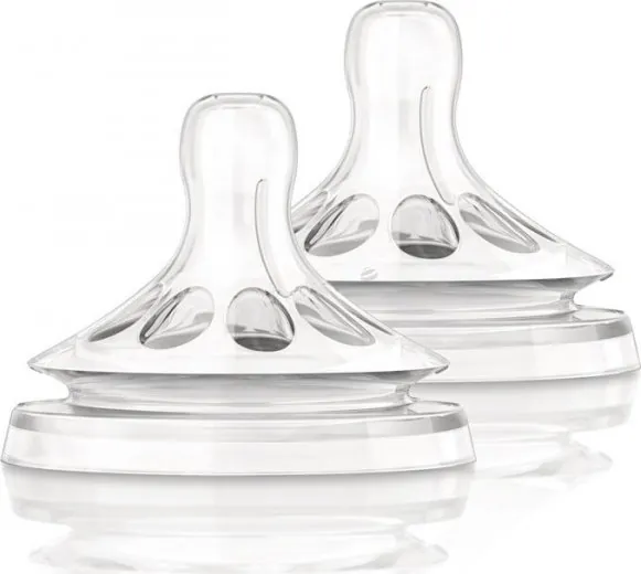 Соска силіконова Philips Avent Natural SCF651/27, 1 отвір, від 0 місяців, 2 шт