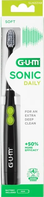 Електрична зубна щітка GUM Sonic Daily Black 4100М