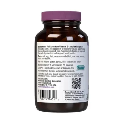 Комплекс Вітаміну E Bluebonnet Nutrition Vitamin E Complex капсули №60