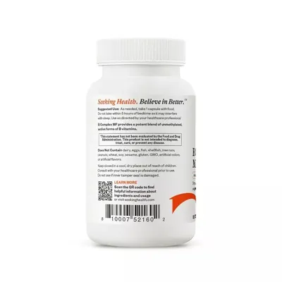Комплекс вітамінів групи В без метилу Seeking Health B Complex MF капсули №100