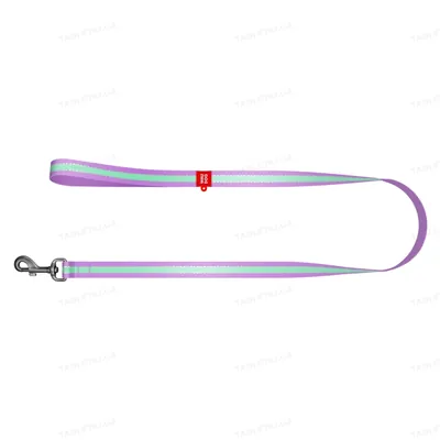 Повідець Collar 45759 WAUDOG Nylon світлонакопичувальний, ширина 25 мм довжина 122 см, фіолетовий