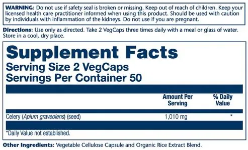 Селера Solaray Celery Seed 505 мг, 100 веганських капсул