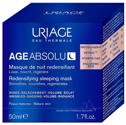 Маска для лица Uriage Age Absolu ночная для восстановления плотности кожи, 50 мл