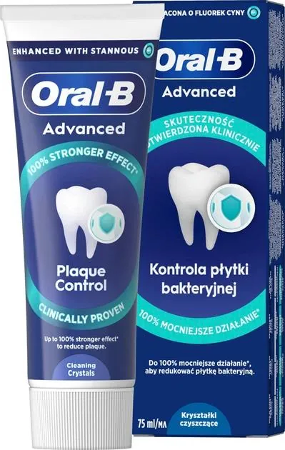 Зубна паста Oral-B Advanced Проти зубного нальоту з очищувальними кристалами, 75 мл