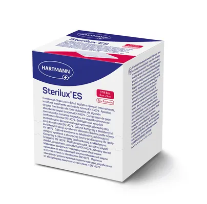 Серветка марлева стерильна Sterilux ES 5 см х 5 см, 25 х 2 штуки
