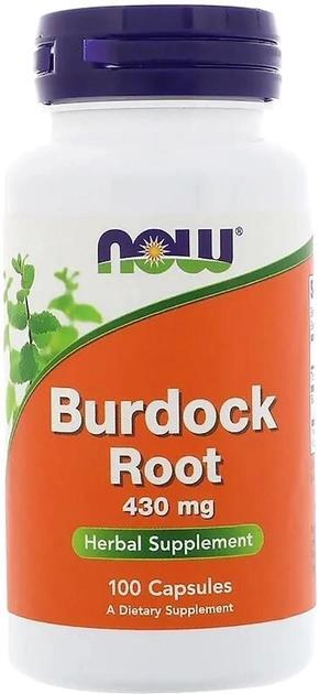 Корінь лопуха 430 мг NOW Burdock Root капсули №100
