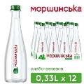 Вода мінеральна Моршинська Premium слабогазована, скляна пляшка, 0,33 л