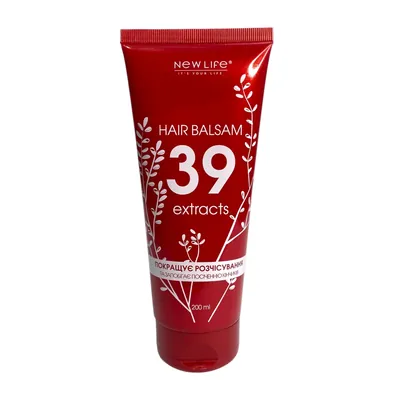 Бальзам для волосся New Life 39 extracts екстрактів легке розчісування, 200 мл