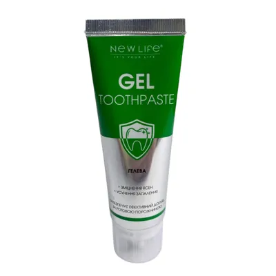 Зубна паста New Life Gel гелева з бергамотом, 75 мл