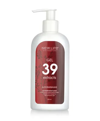 Гель для вмивання New Life 39 extracts екстрактів для проблемної шкіри, 200 мл