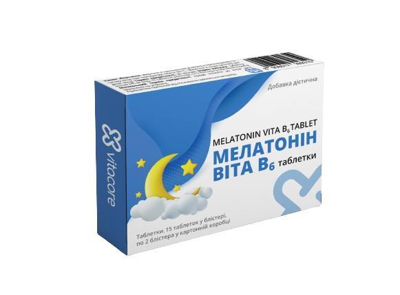 Мелатонин Вита В6 VitaCore таблетки №30 (15х2)