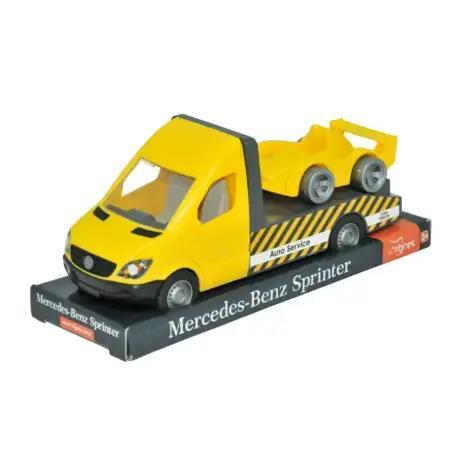 Іграшка для дітей Tigres Авто Mercedes-Benz Sprinter Евакуатор жовтий на планшетці