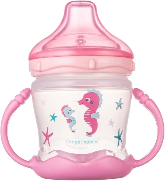 Кружка-непроливайка Canpol babies Sweet fun розовая, 57/300_pin, 180 мл