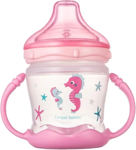 Кружка-непроливайка Canpol babies Sweet fun рожева, 57/300_pin, 180 мл