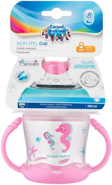 Кружка-непроливайка Canpol babies Sweet fun рожева, 57/300_pin, 180 мл