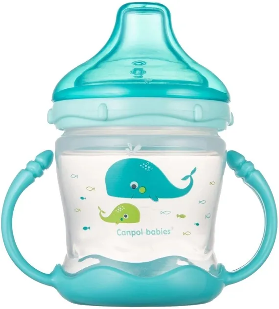 Кружка-непроливайка Canpol babies Sweet fun блакитна, 57/300_blu, 180 мл