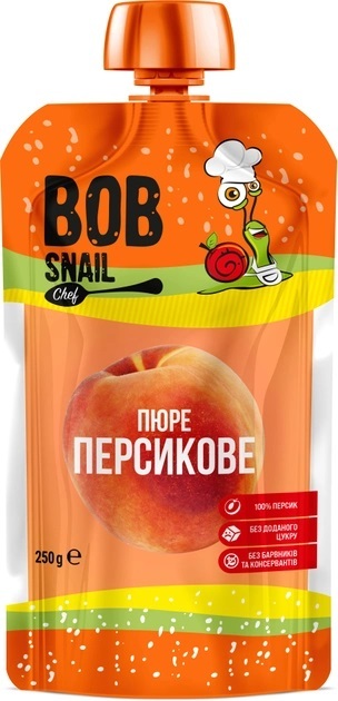 Пюре фруктовое Bob Snail Chef персиковое, 250 г