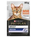Корм вологий Purina Pro Plan Adult Indoor для котів з лососем у підливі, 85 г