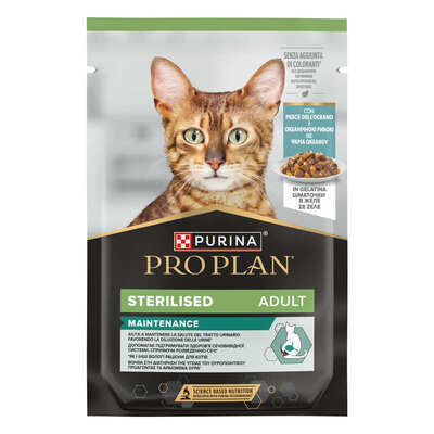 Корм влажный Purina Pro Plan Sterilised для взрослых стерилизованных кошек с океанической рыбой в желе, 85 г