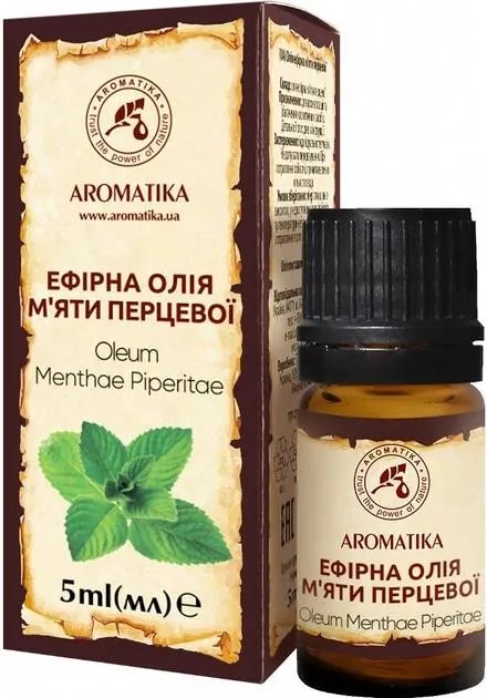 Олія ефірна Ароматика М'яти перцевої, 5 мл