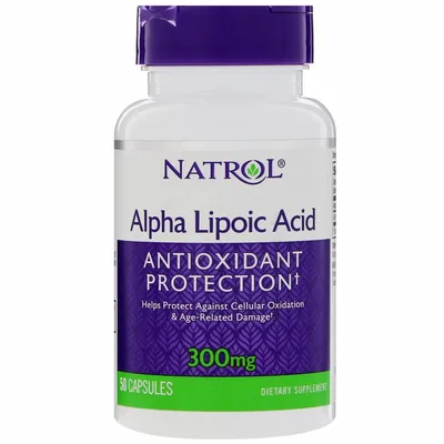 Альфа-ліпоєва кислота Natrol Alpha Lipoic Acid 300 мг, 50 капсул