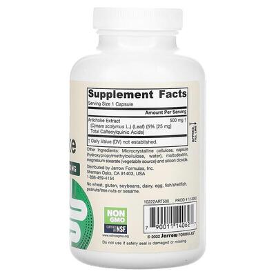 Артишок Jarrow Formulas Artichoke 500 мг, 180 капсул