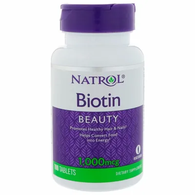 Біотин Natrol Biotin 1000 мкг, 100 таблеток