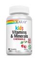 Витамины и минералы Solaray Children's Chewable Vitamins and Minerals для детей, 60 жевательных конфет